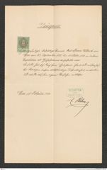 k.k. naturhistorisches Hofmuseum, Intendanzakten 1885-1896 (Hauer), Aktenzahl Z.471.u/1889, Seite 1